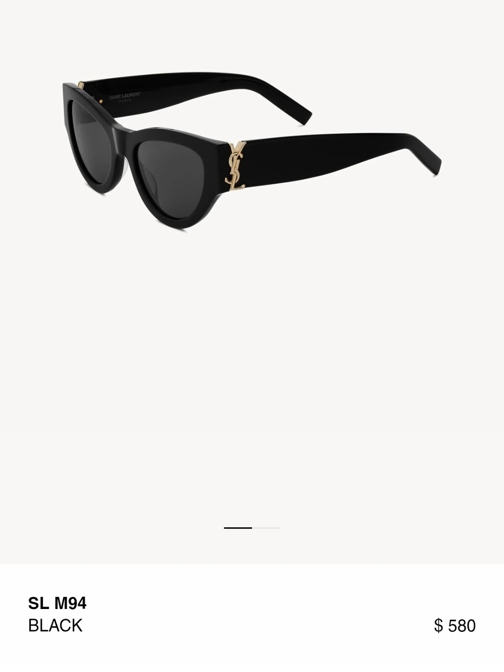 Saint Laurent SL M94 Black Cat-Eye Sunglasses